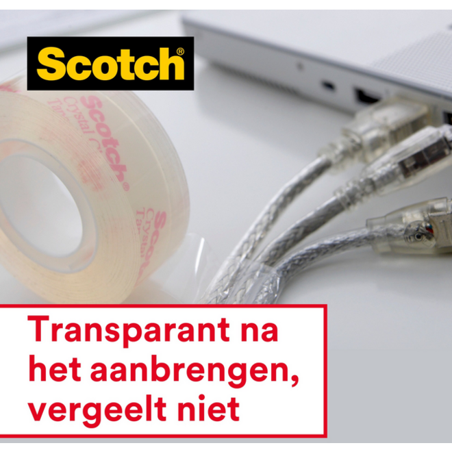 Plakband Scotch Crystal 600 19mmx33m transparant