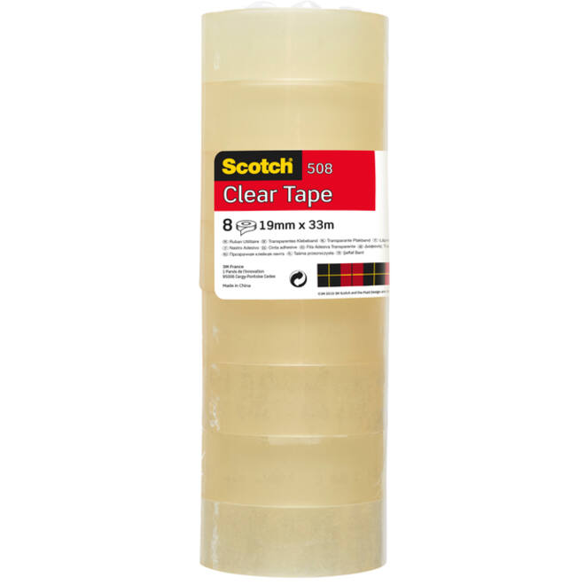 Plakband Scotch 508 19mmx33m transparant