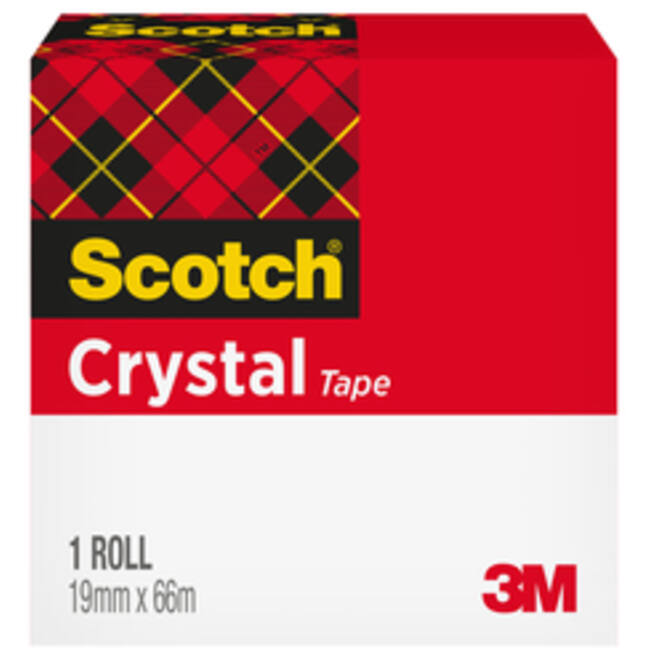Plakband Scotch Crystal 600 19mmx66m transparant