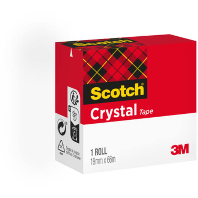 Plakband Scotch Crystal 600 19mmx66m transparant