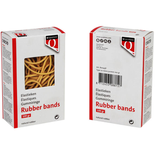 Elastiek Quantore 22 100x1,5x1mm 100gram