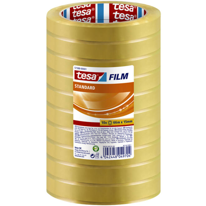 Plakband tesafilm® standaard 66mx15mm transparant