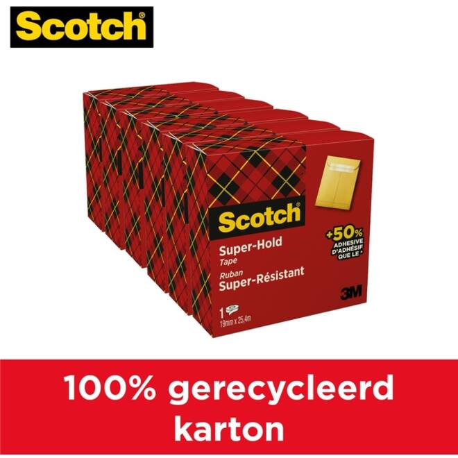 Plakband Scotch 700 Super Hold 19mmx25.4m transparant