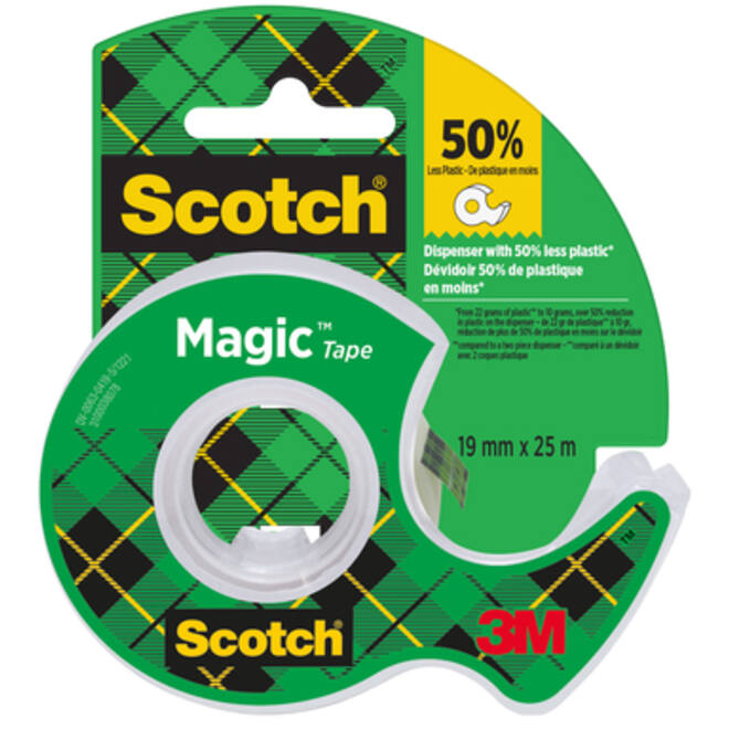 Plakband Scotch Magic 810 19mmx25m onzichtbaar + plakhandhouder