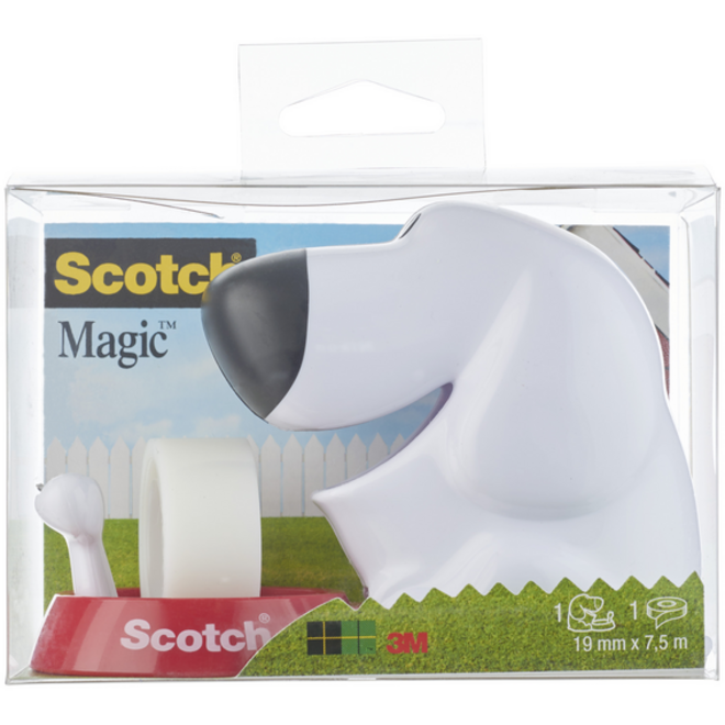 Plakbandhouder Scotch C31 hond + 1rol 19mmx7.5m