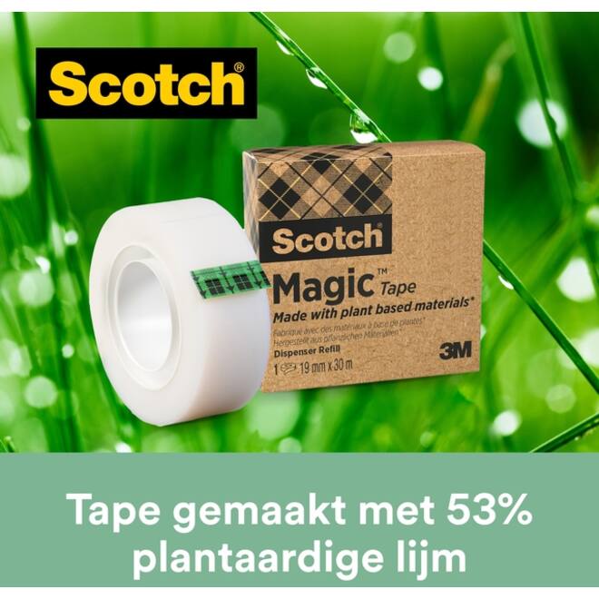 Plakband Scotch Magic 900 19mmx30m onzichtbaar mat
