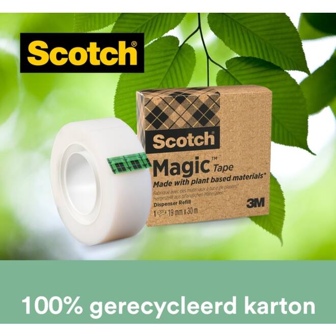 Plakband Scotch Magic 900 19mmx30m onzichtbaar mat