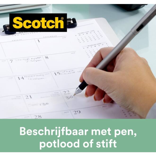 Plakbandhouder Scotch C38 recycled zwart + 3rol magic tape 900 19mmx33m