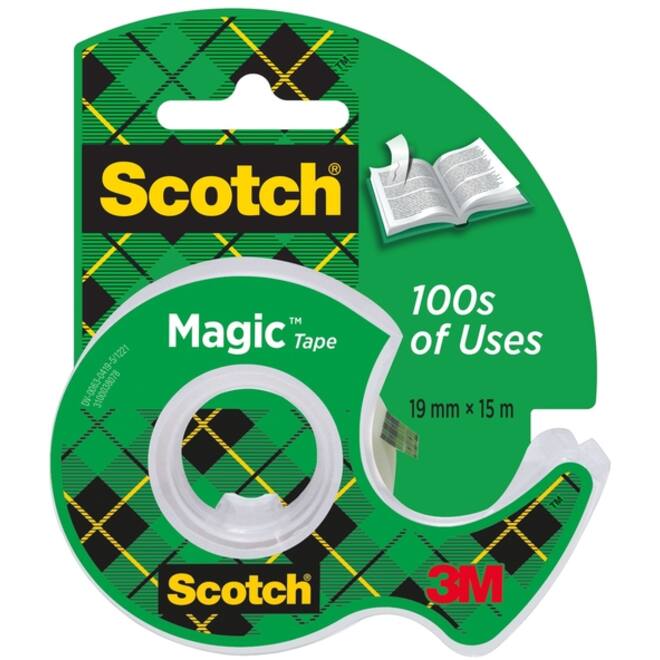 Plakband Scotch Magic 810 19mmx15m onzichtbaar + plakbandhouder