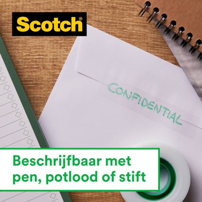 Plakband Scotch Magic 810 19mmx33m onzichtbaar transparant 4 rollen