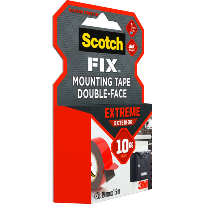 Plakband Scotch Extreme Exterior 19mm x 1,5m dubbelzijdig