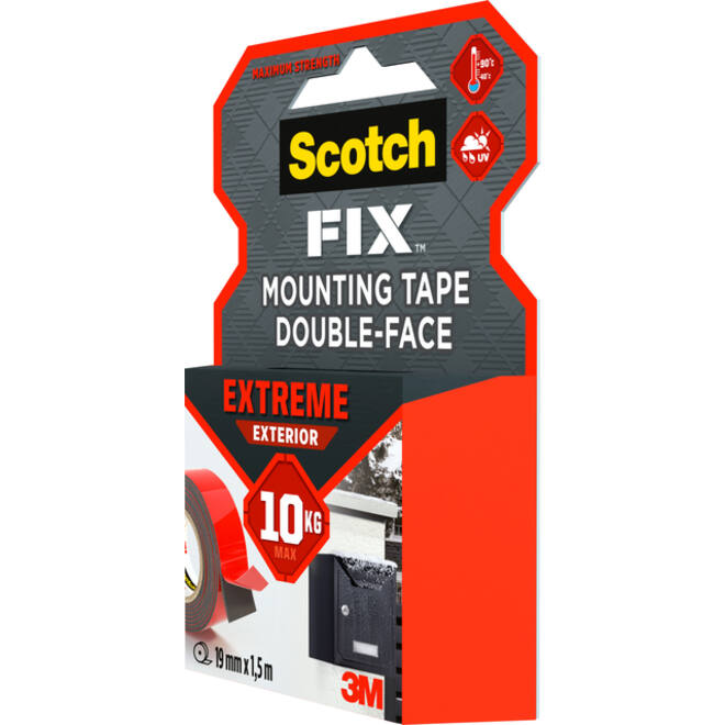 Plakband Scotch Extreme Exterior 19mm x 1,5m dubbelzijdig