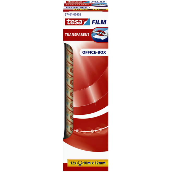 Plakband tesafilm® 10mx12mm transparant 12 rollen