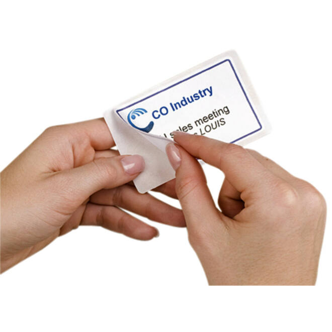 Naambadge etiket Avery L4787-20 80x50mm blauw kader 200stuks