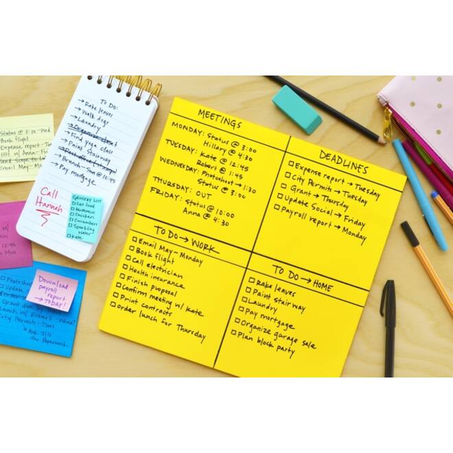 Memoblok Post-it Super Sticky Big Notes BN11-EU geel 279x279mm