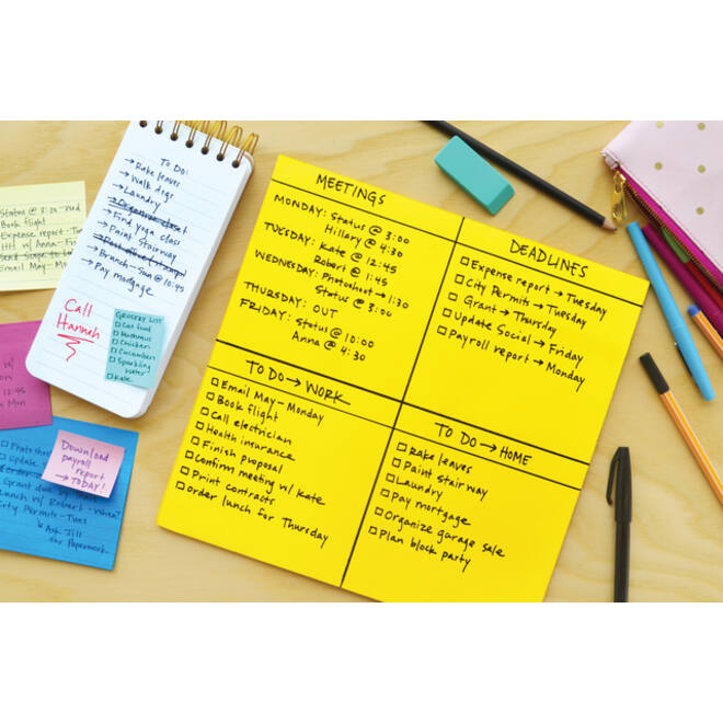 Memoblok Post-it Super Sticky Big Notes BN11-EU geel 279x279mm
