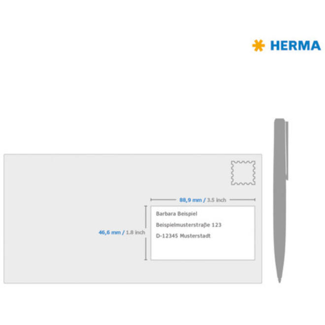 Etiket HERMA 4609 52.5x21.2mm premium wit 11200stuks