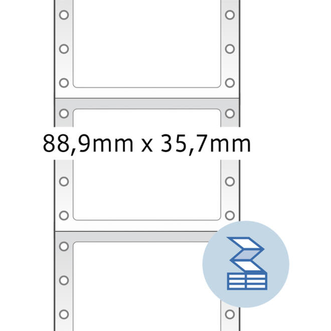 Etiket HERMA 8181 88.9x35.7mm 1-baans geel 2000stuks