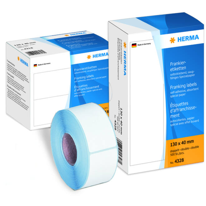 Frankeeretiket HERMA 4322 enkel 163x44mm 500stuks