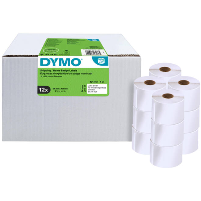 Etiket Dymo LabelWriter naamkaart 54x101mm 12 rollen á 220 stuks wit