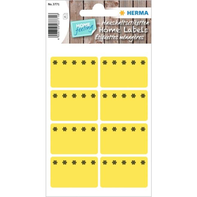 Etiket HERMA 3771 26x40mm diepvries geel 48stuks