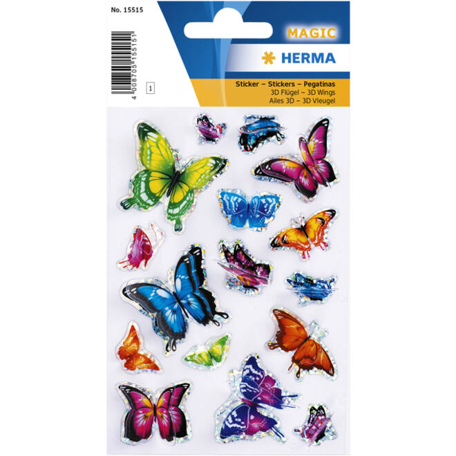 Etiket HERMA 15515 vlinder 3D vleugeleffect