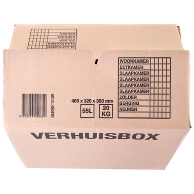 Verhuisdoos IEZZY 480x320x360mm bruin 3mm