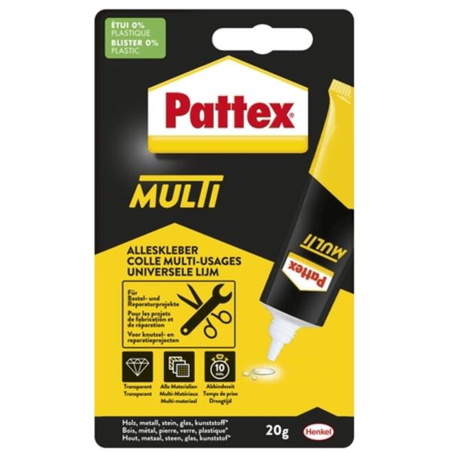 Alleslijm Pattex Multi tube 20gram op blister