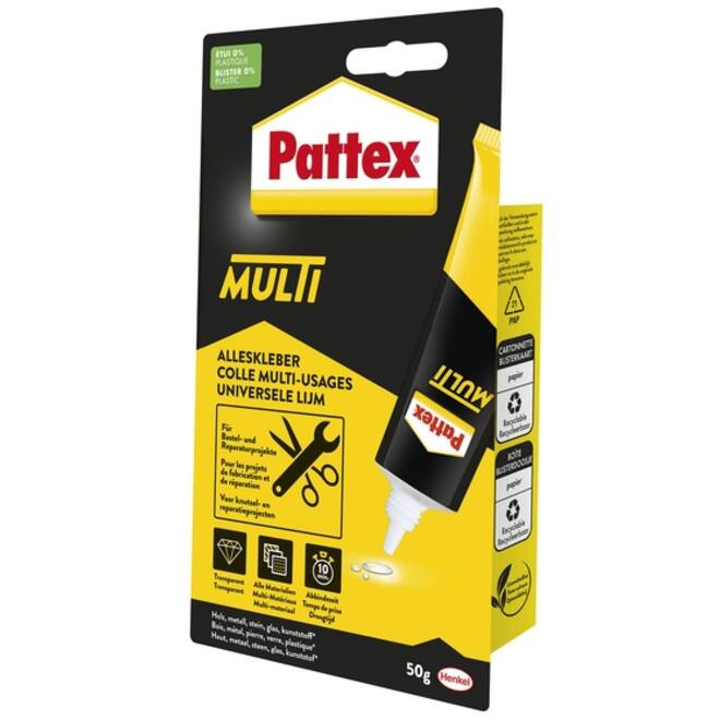 Alleslijm Pattex Multi tube 50gram op blister