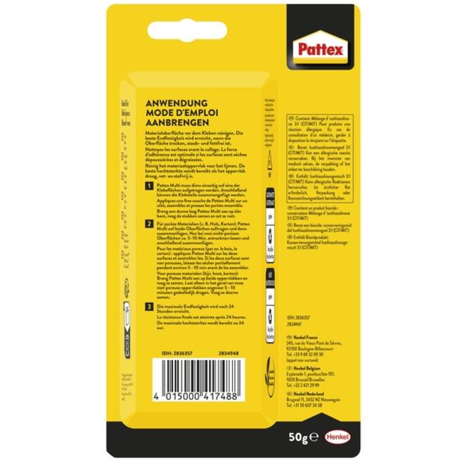 Alleslijm Pattex Multi tube 50gram op blister