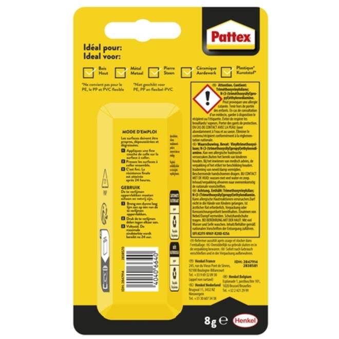 Alleslijm Pattex Repair Extreme tube 8gram op blister