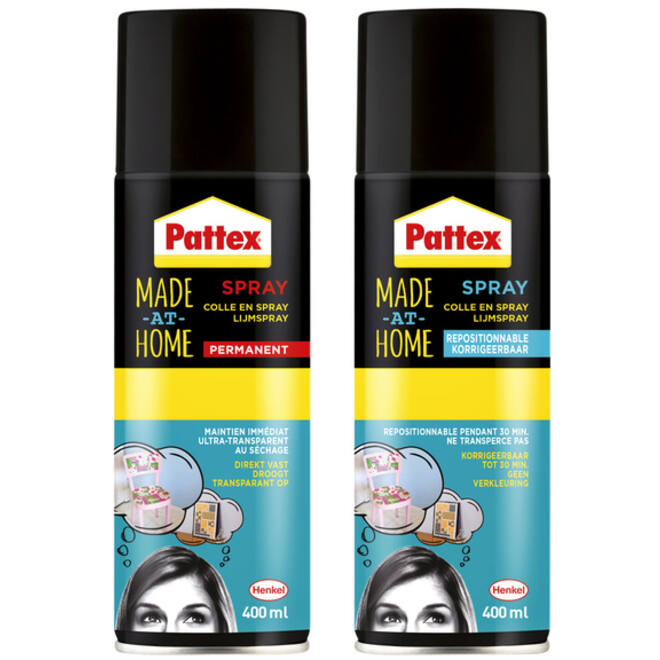 Lijm Pattex hobby spuitbus non-permanent 400ml