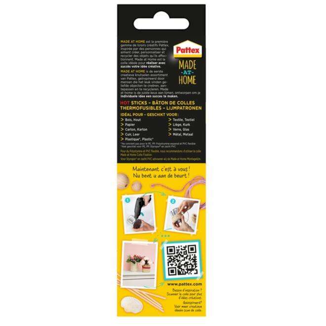 Lijmpatroon tbv lijmpistool Pattex hobby 10 stuks