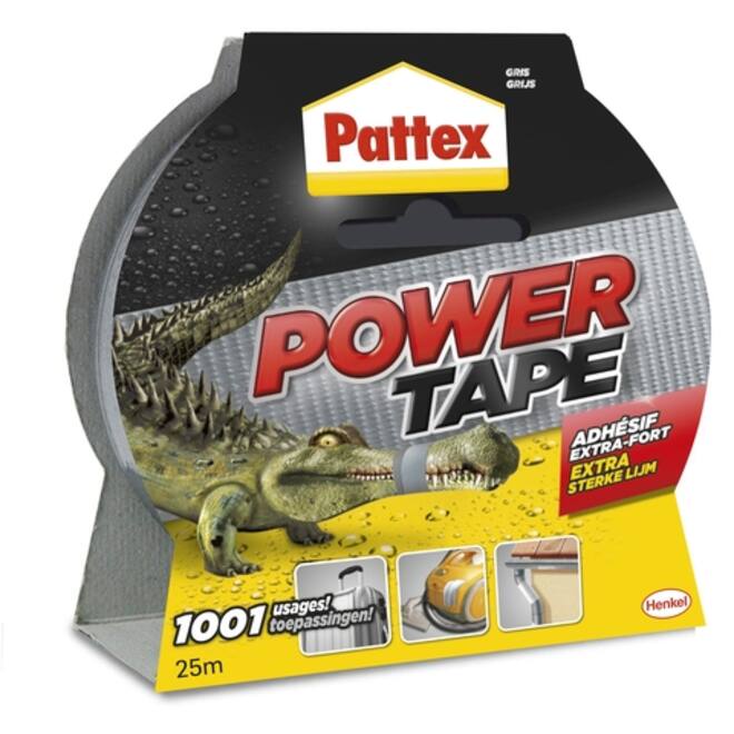 Plakband Pattex Power Tape 50mmx25m grijs