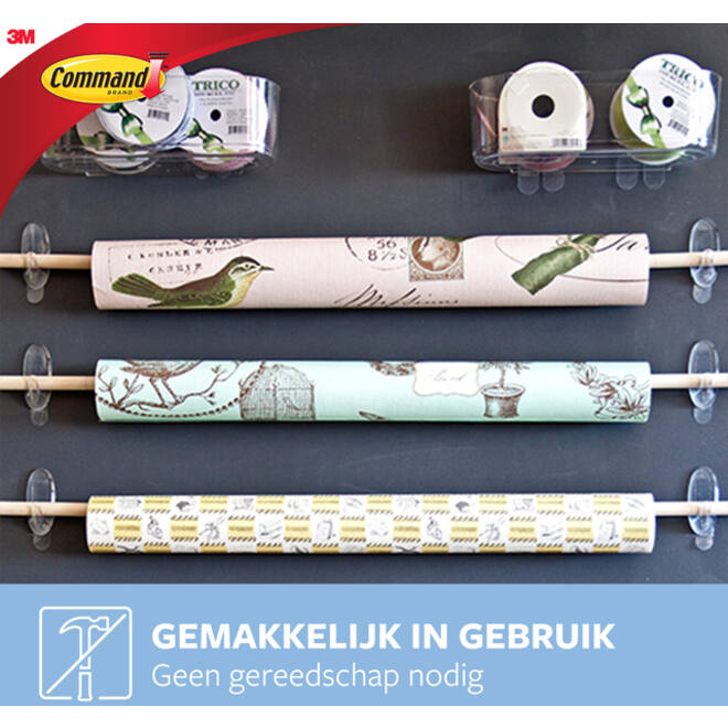 Haak Command middelgroot ovaal incl bevestigingsstrip 2 stuks