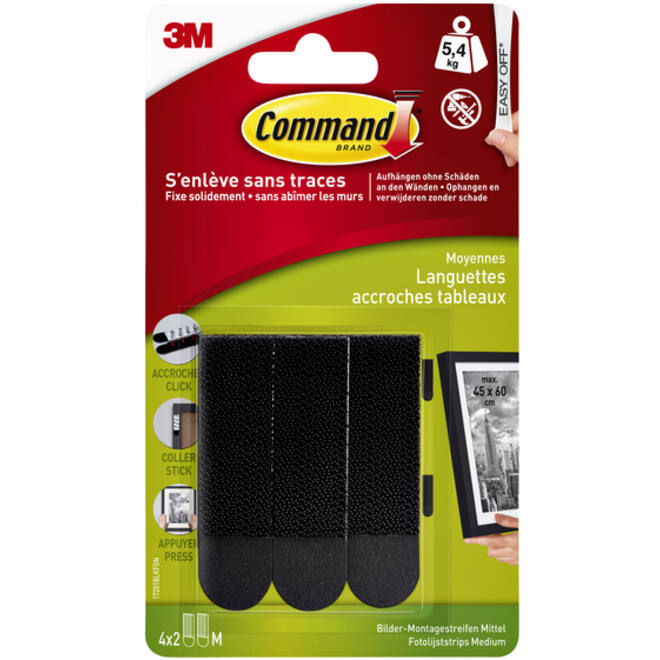 Bevestigingsstrip Command middelgroot klik vast 5,4kg zwart