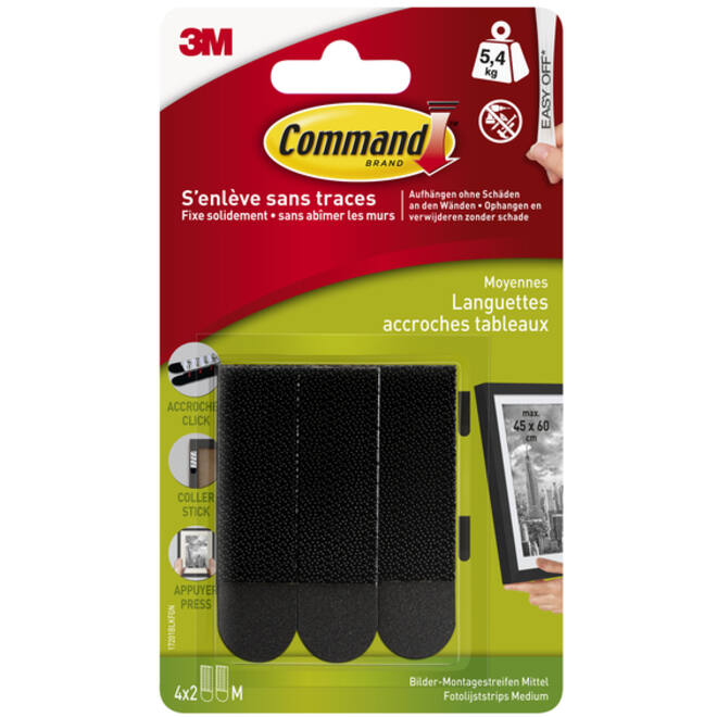Bevestigingsstrip Command middelgroot klik vast 5,4kg zwart