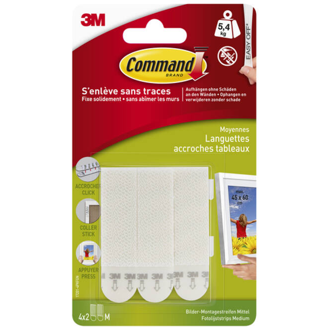 Bevestigingsstrip Command middelgroot klik vast 5,4kg wit