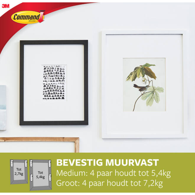 Bevestigingsstrip Command middelgroot klik vast 5,4kg wit