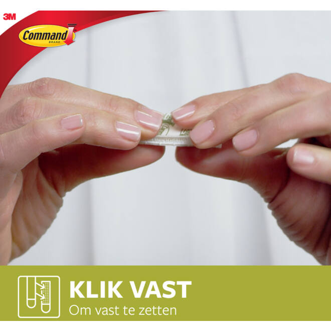 Bevestigingsstrip Command klik vast klein 1,8kg wit