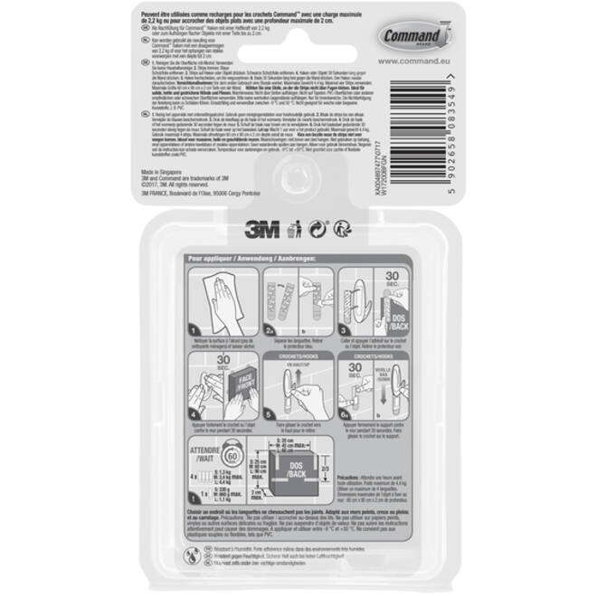 Bevestigingsstrip Command waterbestendig 16 stuks assorti