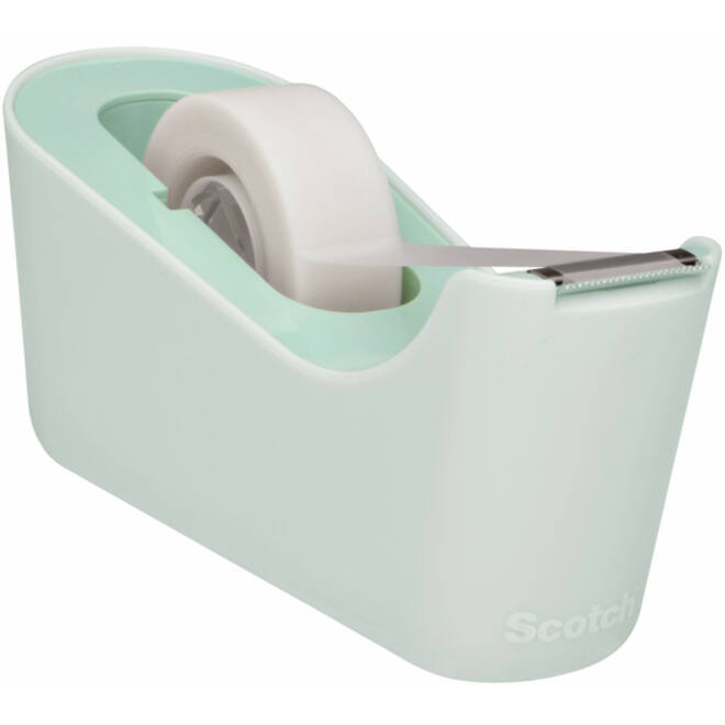 Plakbandhouder Scotch C18 mint + 4 rollen magic tape 19mmx33m