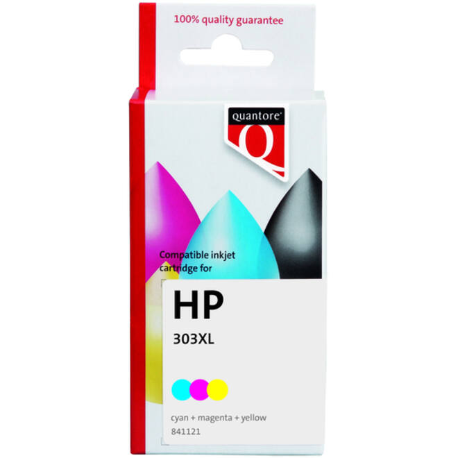 Inktcartridge Quantore alternatief tbv HP T6N03AE 303XL kleur HC