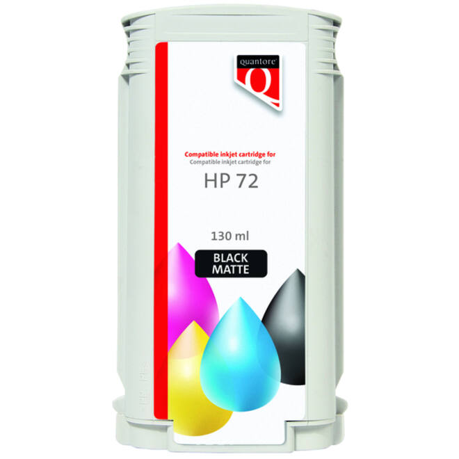 Inktcartridge Quantore alternatief tbv HP 72 C9403A mat zwart