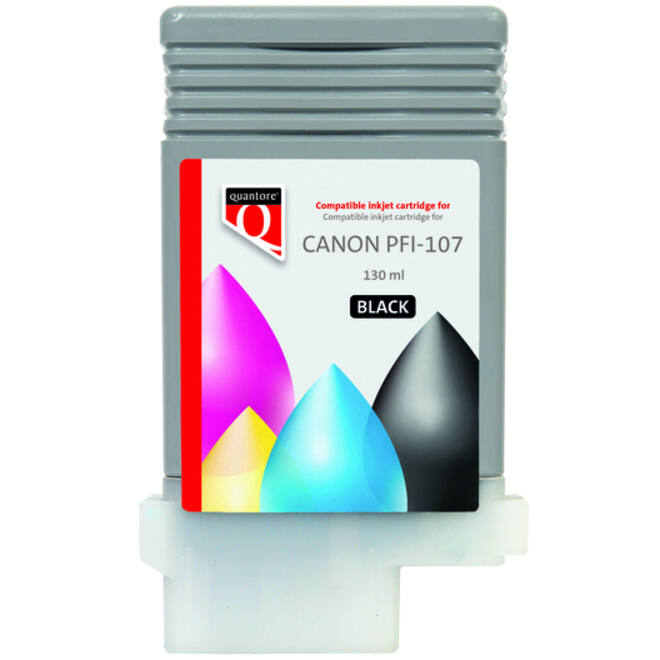 Inktcartridge Quantore alternatief tbv Canon PFI-107 zwart