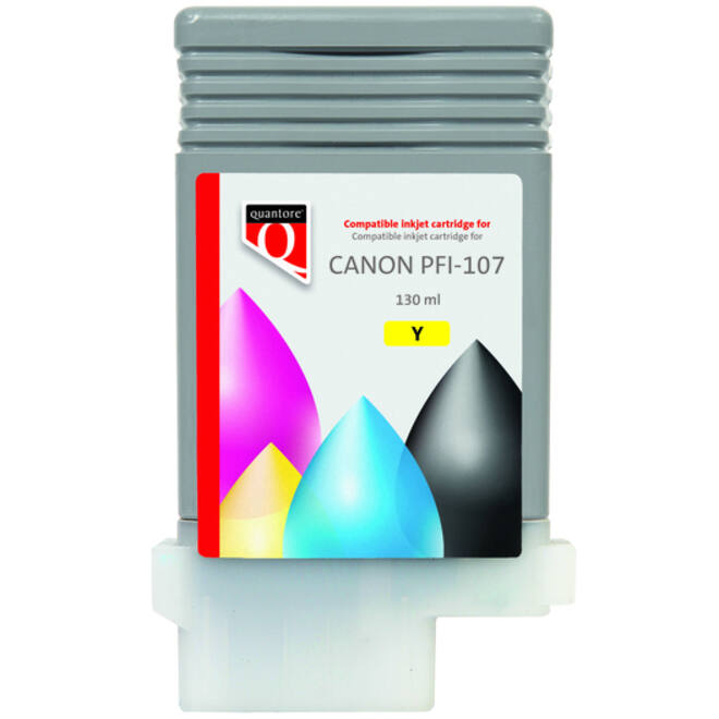 Inktcartridge Quantore alternatief tbv Canon PFI-107 geel
