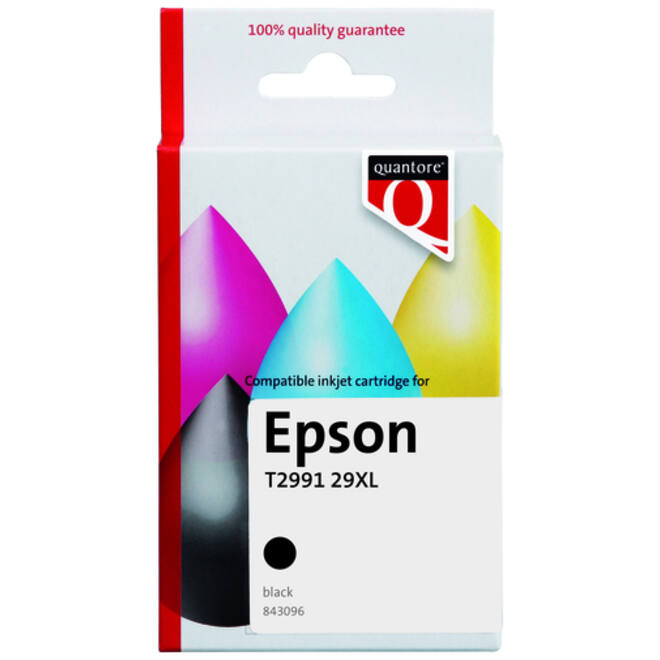 Inktcartridge Quantore alternatief tbv Epson 29XL T2991 zwart