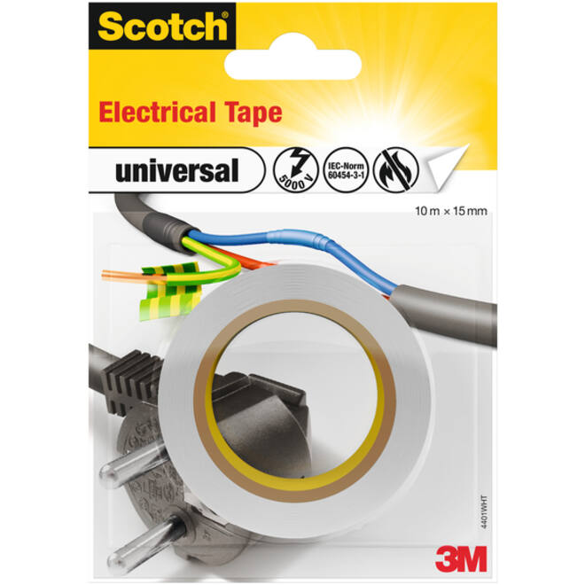 Plakband Scotch isolatie 15mmx10m wit