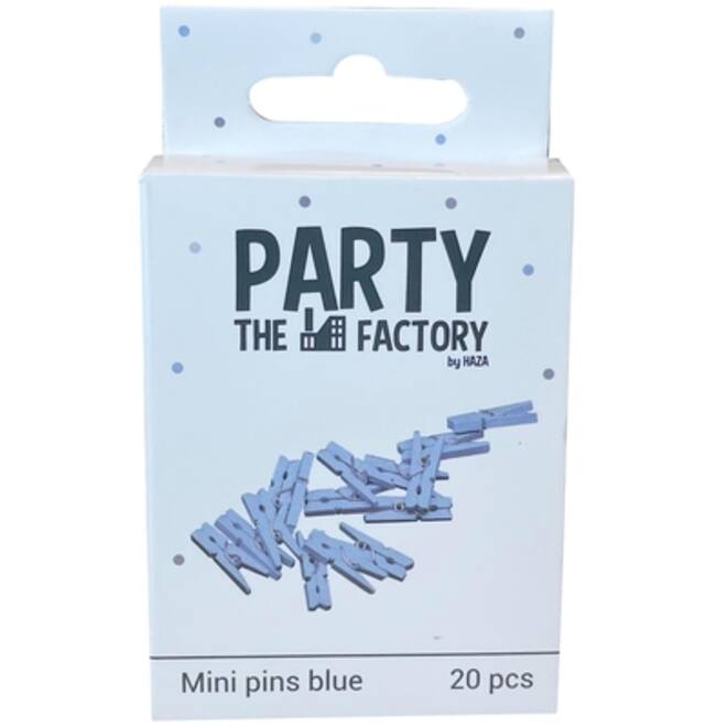 Knijpers Haza mini blauw zak à 20 stuks