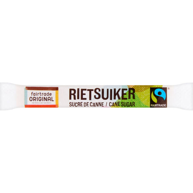 Rietsuikersticks Fairtrade Original 600 stuks